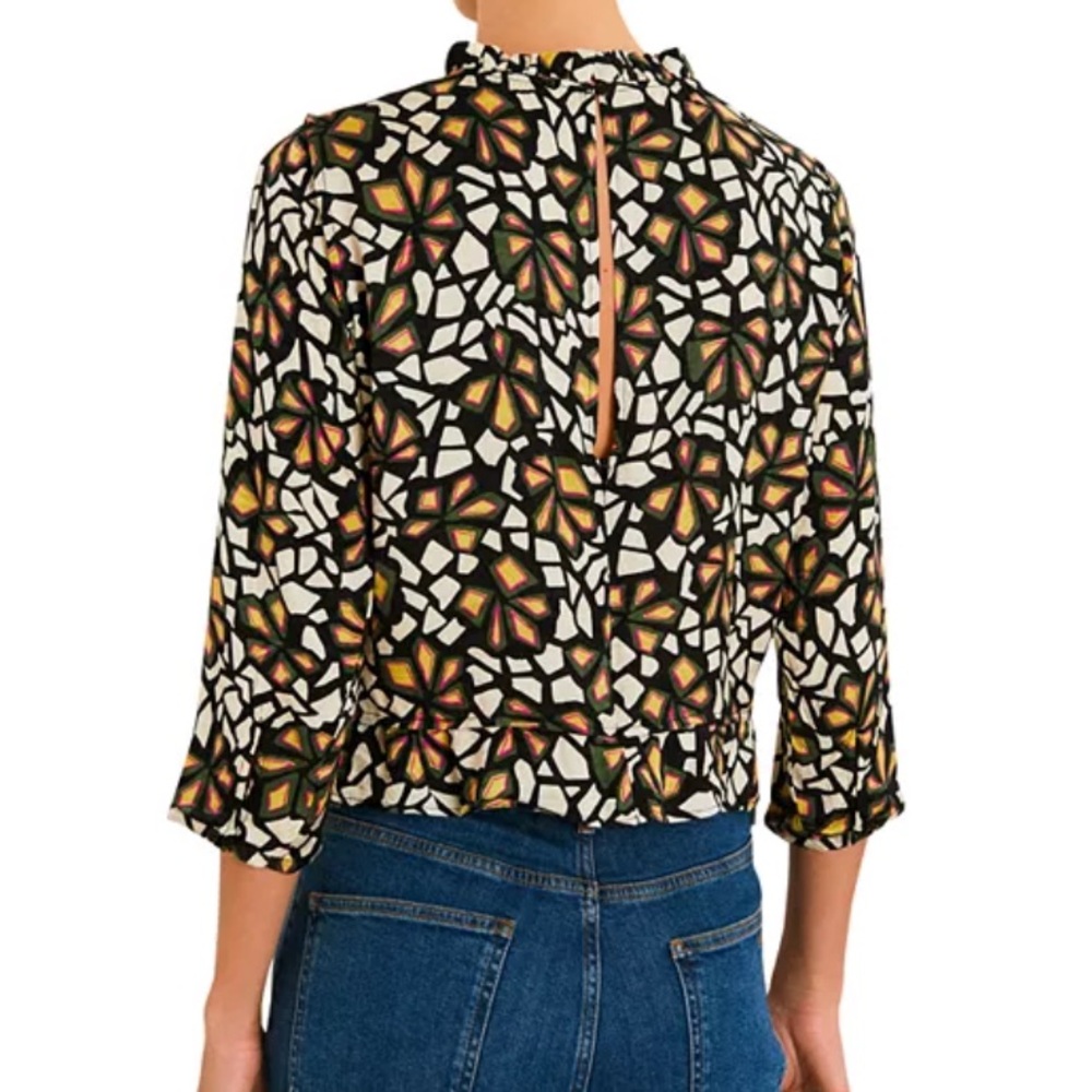 ba&sh Multicolor Geometric Button Down Shirt - Picture 8 of 9